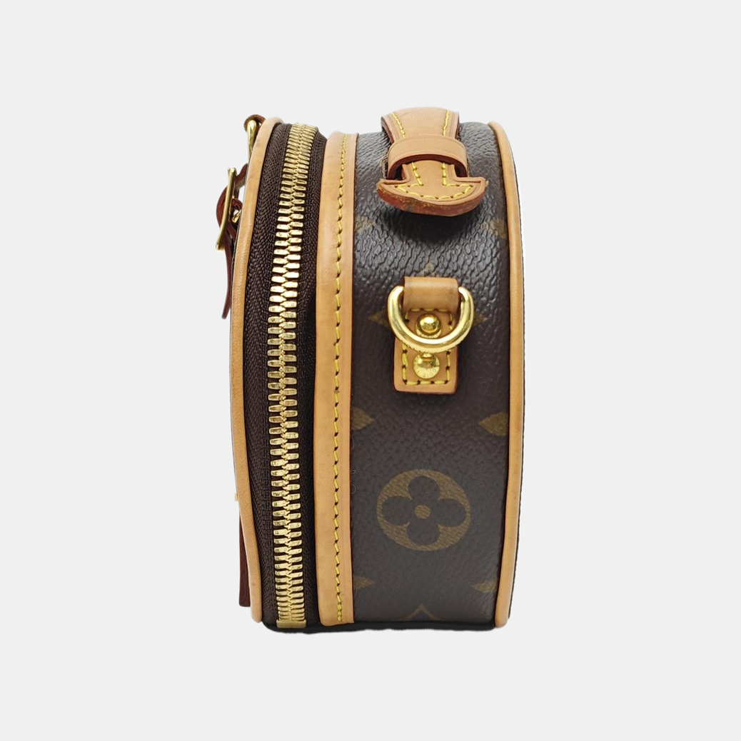 BOITE CHAPEAU Mini Monogram Coated Canvas Brown