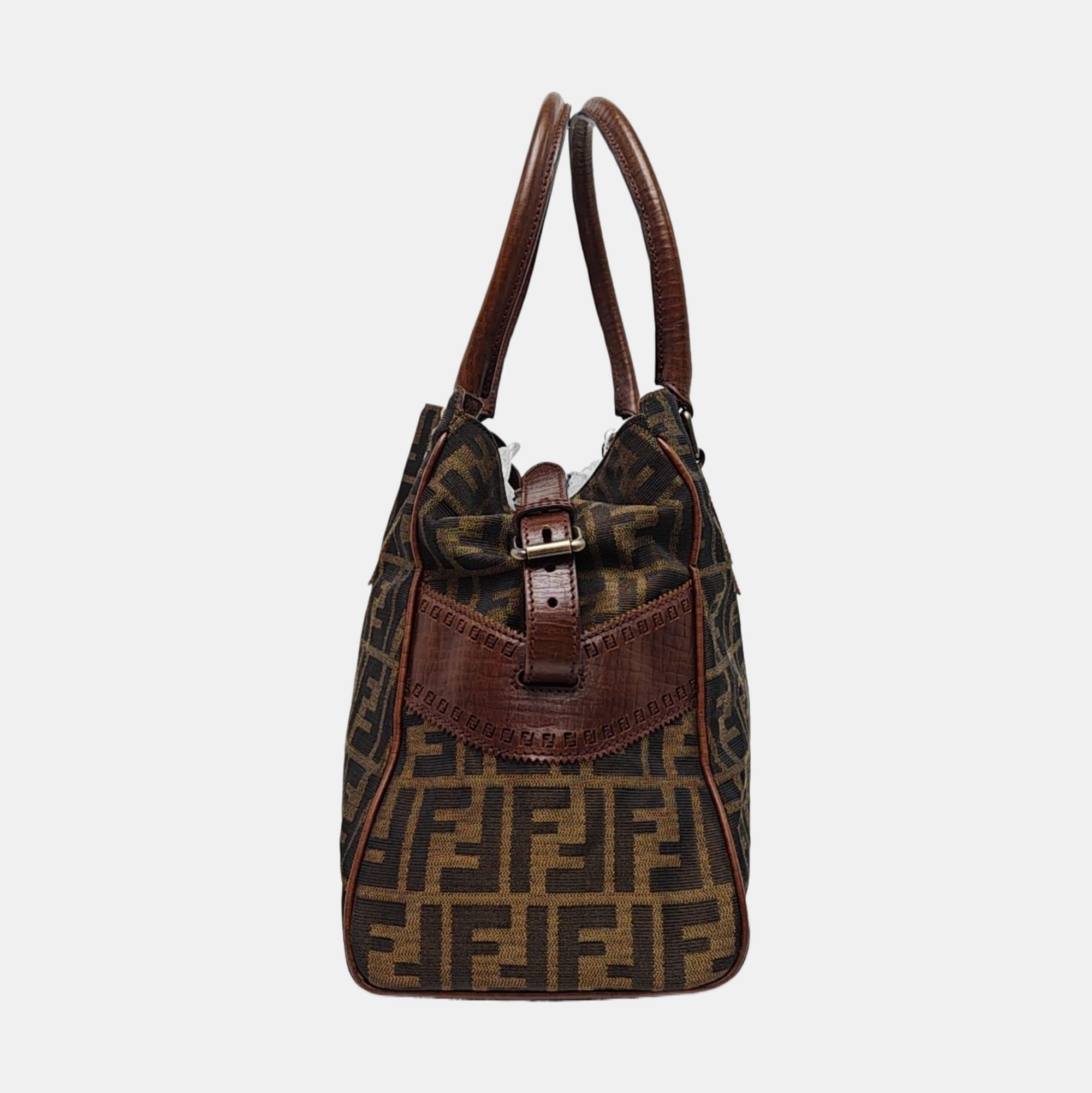 Canvas Top Handle Bag Brown