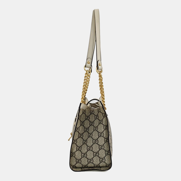Padlock Small Monogram Coated Canvas Beige