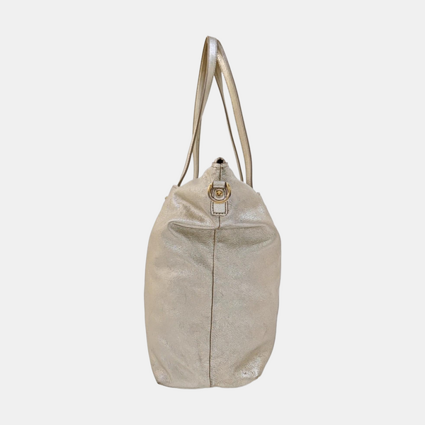 Calfskin Shoulder Bag Beige