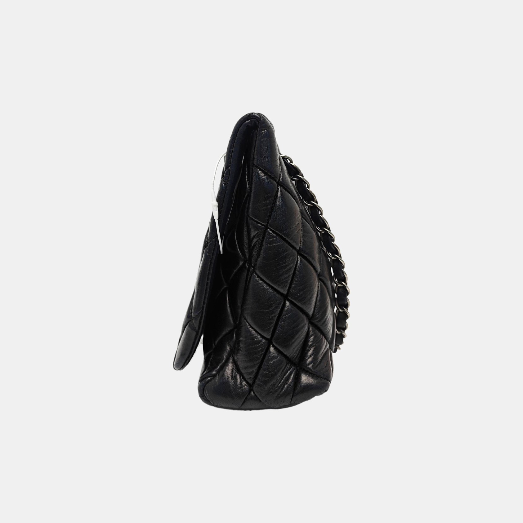 Quilted Lambskin Shoulder Bag Black