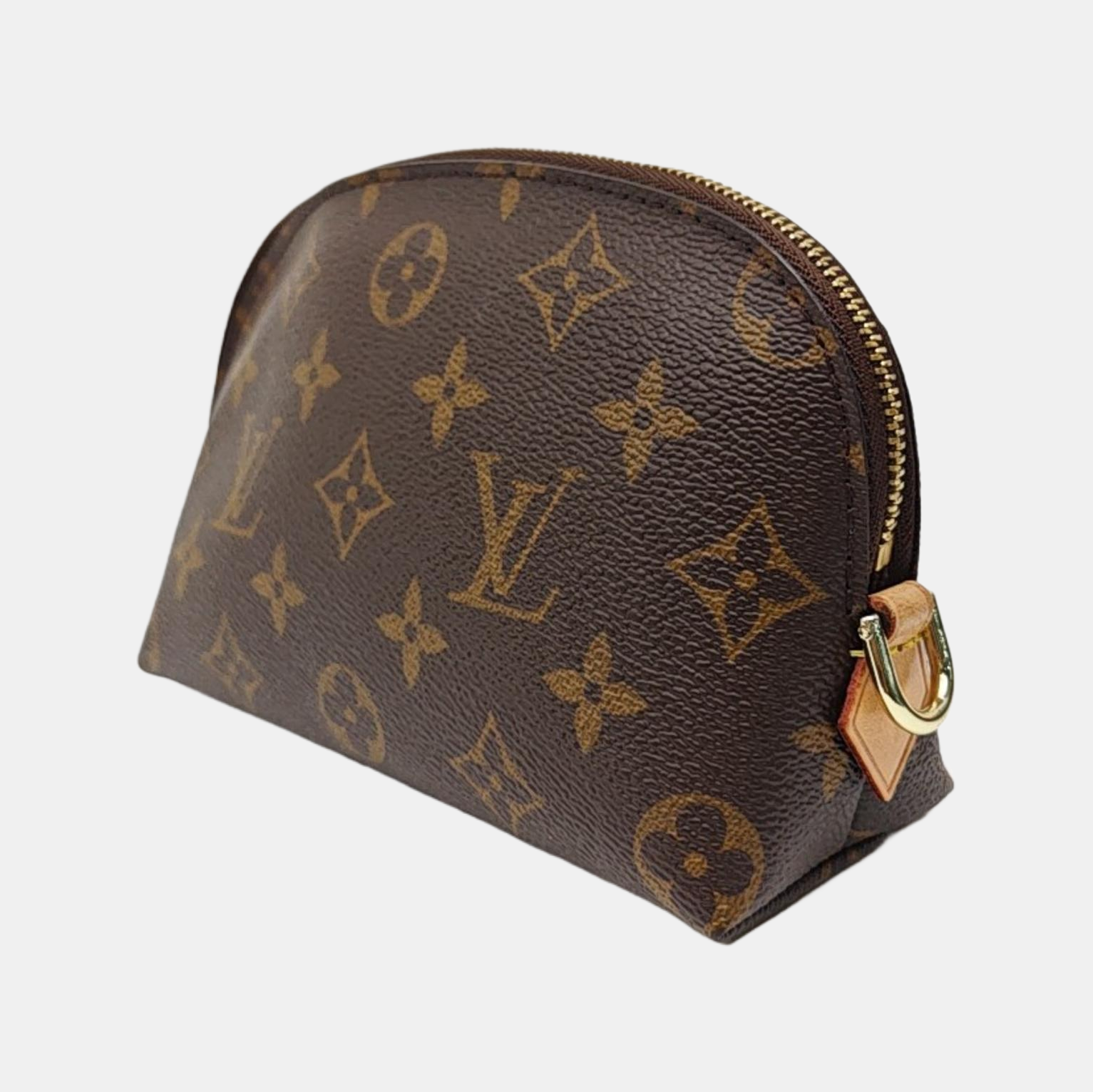 COSMETIC PM Monogram Coated Canvas Brown