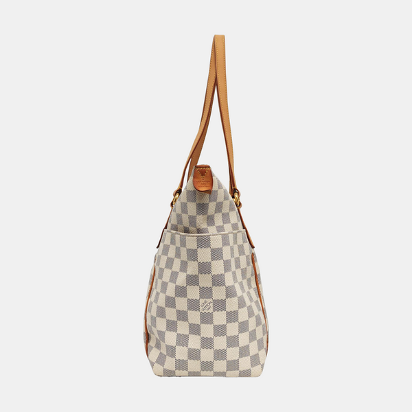 Authenticated pre-owned  TOTALLY MM Coated Canvas White - Tote Bag at Looply