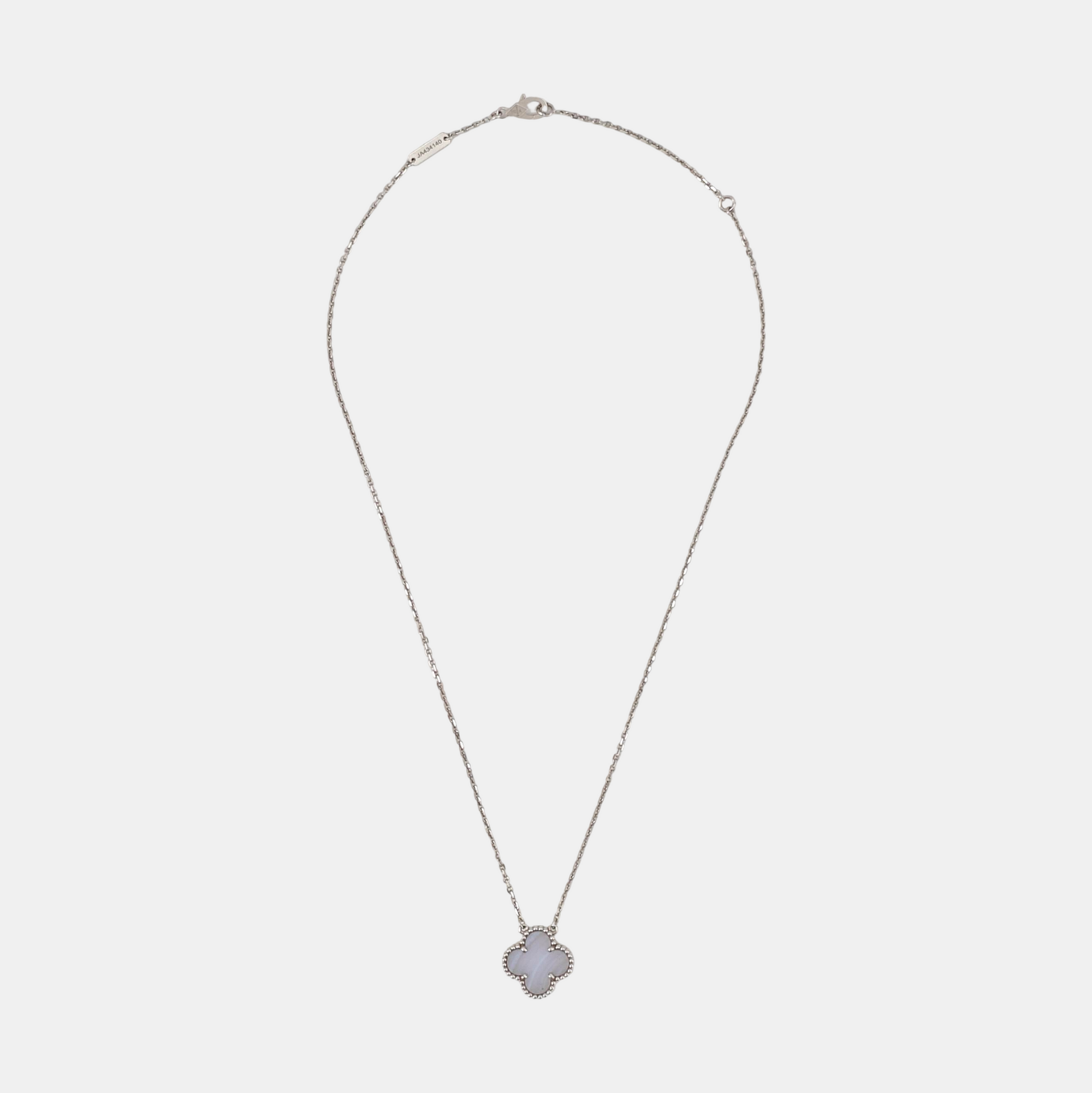 Vintage Alhambra 18k White Gold Purple Necklace