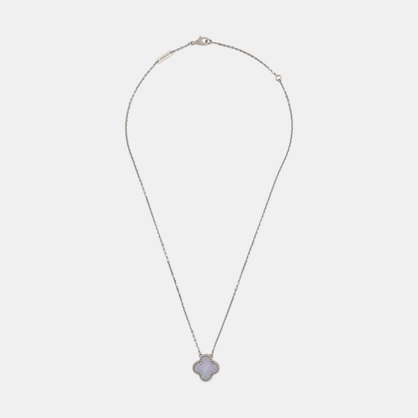 Vintage Alhambra 18k White Gold Purple Necklace
