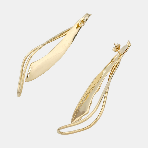 Metal Gold Stud Earrings