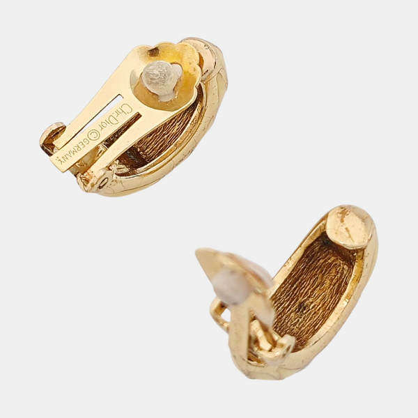 Metal Gold Clip On Earrings