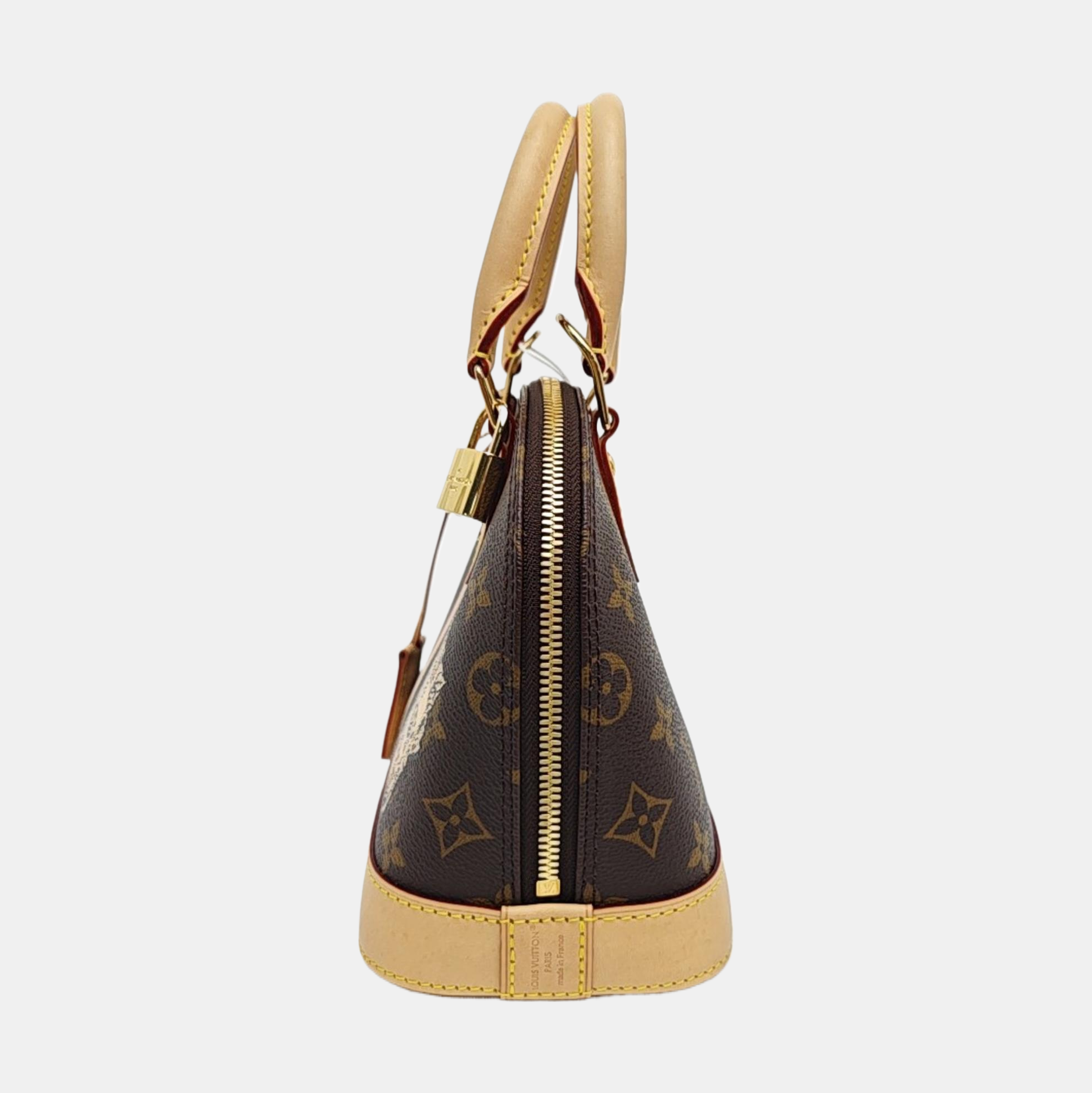 ALMA BB Monogram Coated Canvas Brown