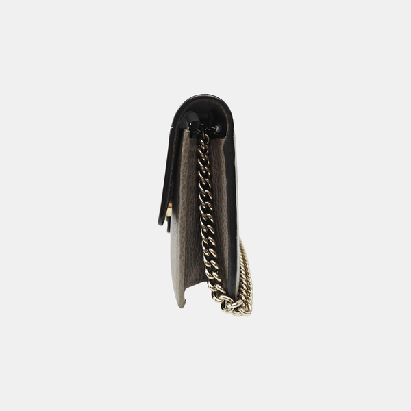 Interlocking G Small Calfskin Gray