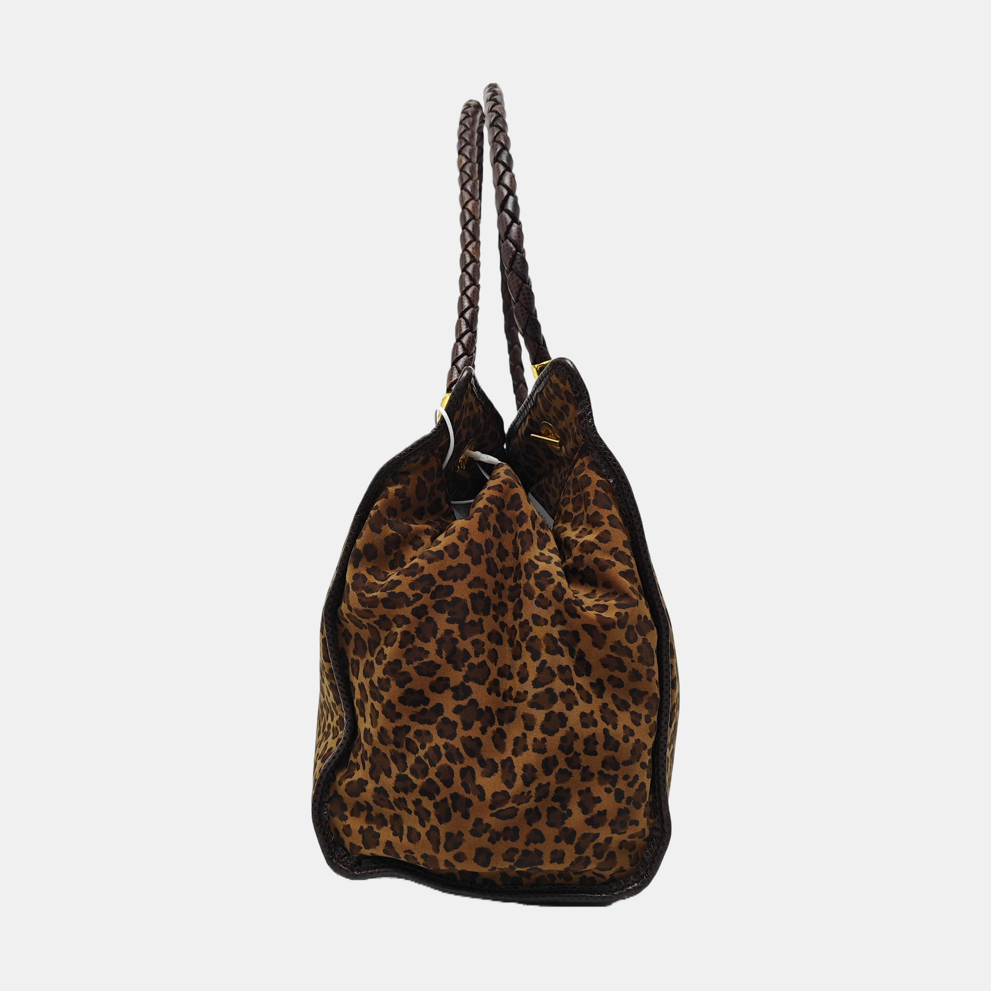 Fabric Tote Bag Brown