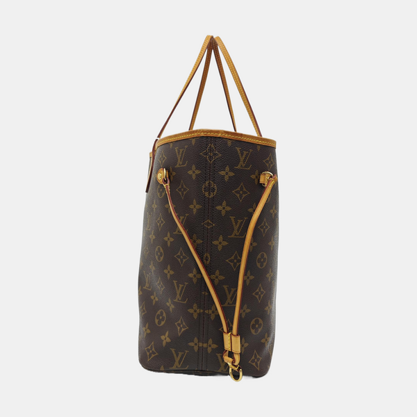 NEVERFULL MM Monogram Coated Canvas Brown