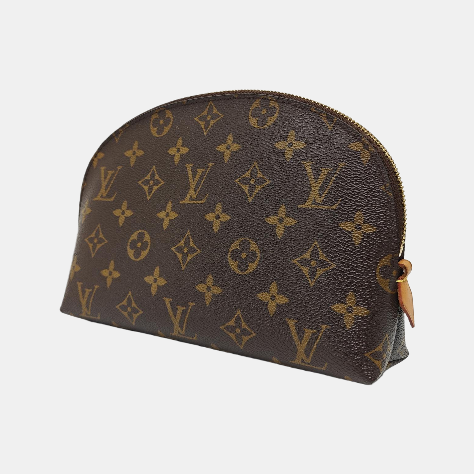 COSMETIC Monogram Coated Canvas Brown