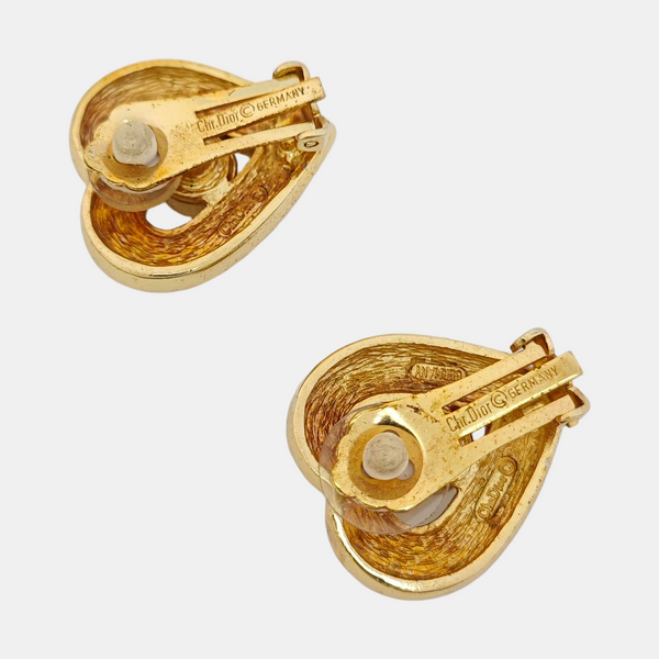 Metal Gold Clip On Earrings