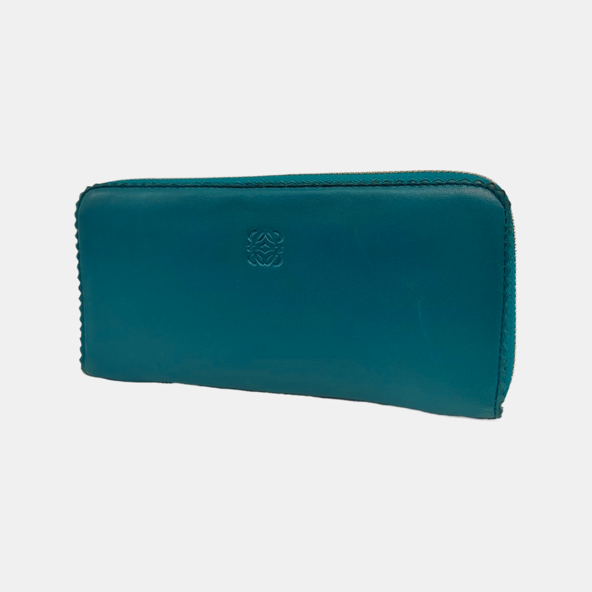 Brand Lambskin Blue Wallet