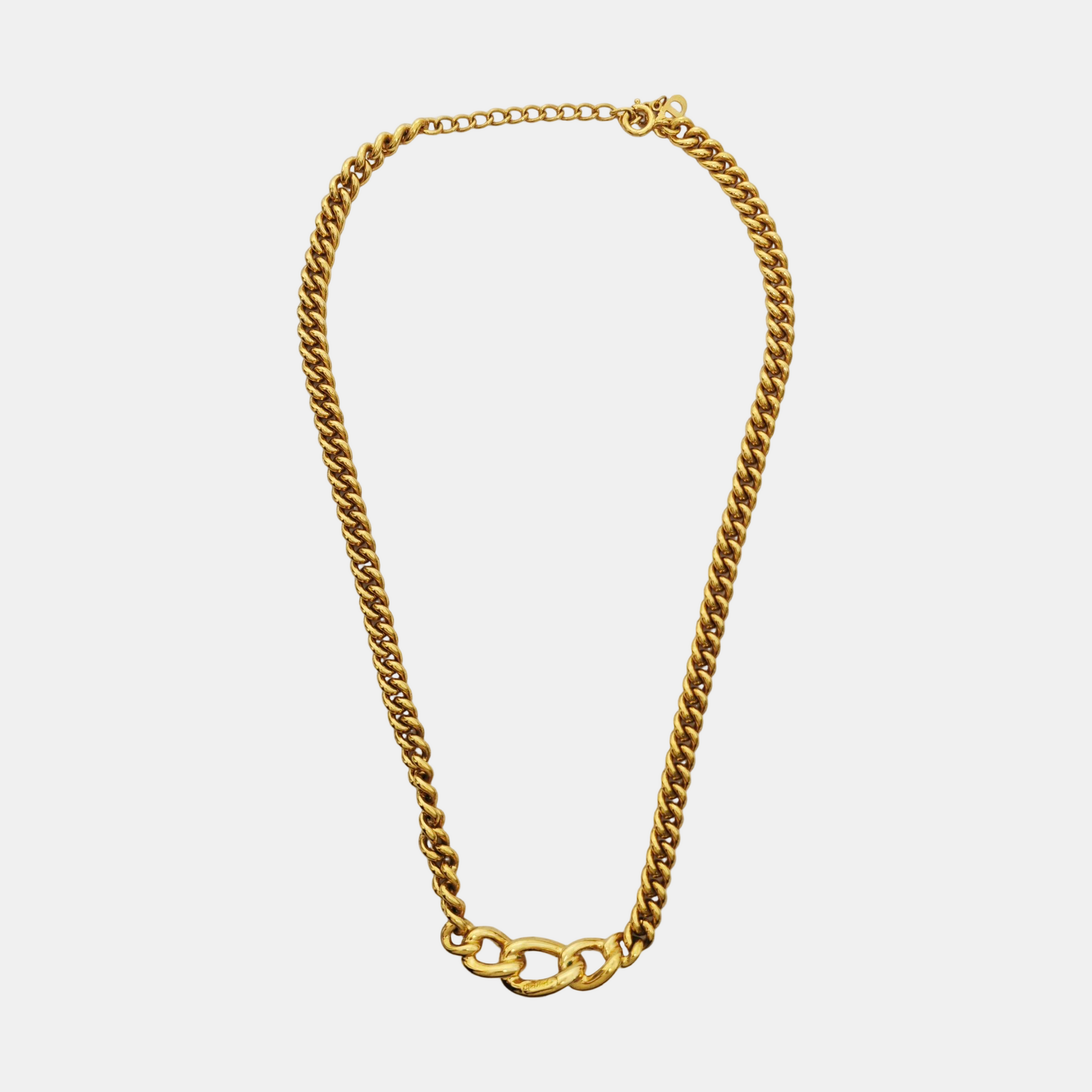 Twist Round Metal Gold Necklace