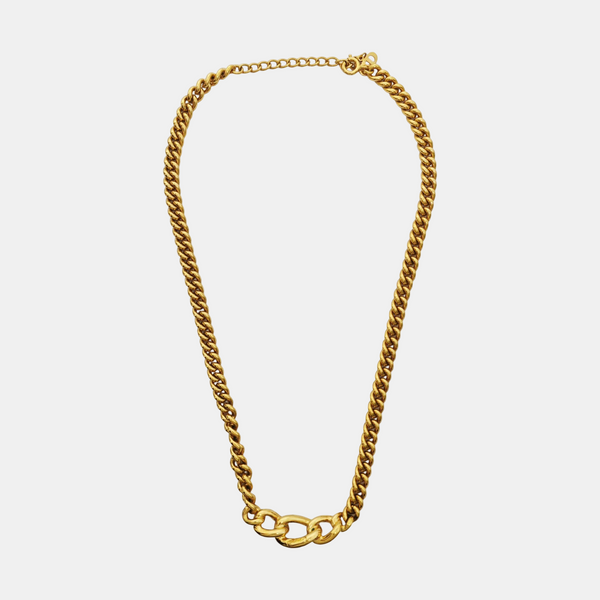 Twist Round Metal Gold Necklace