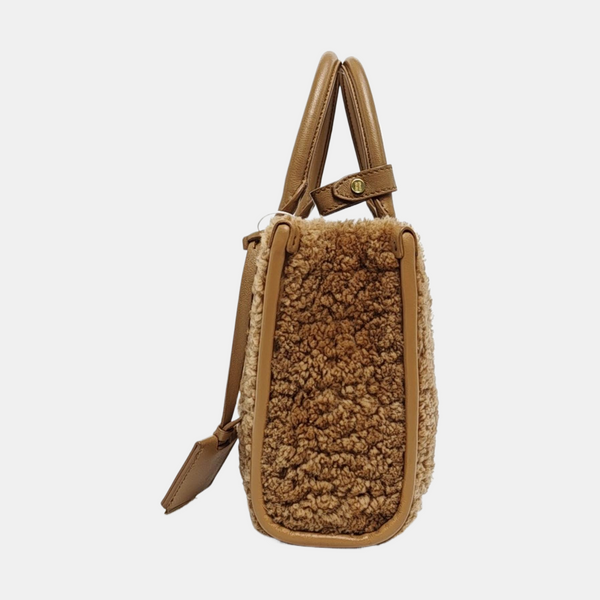 Fabric Shoulder Bag Brown