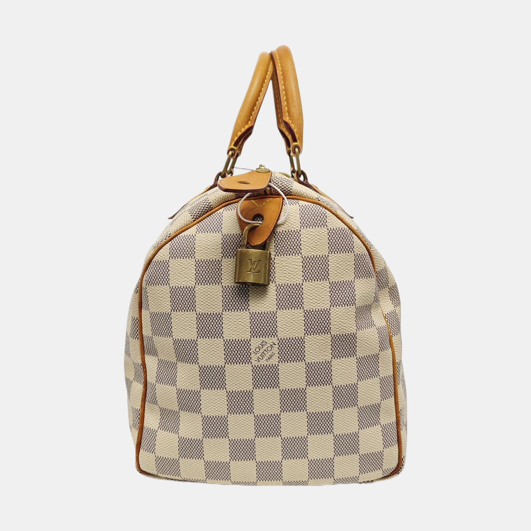 SPEEDY 30 Damier Azur Coated Canvas White