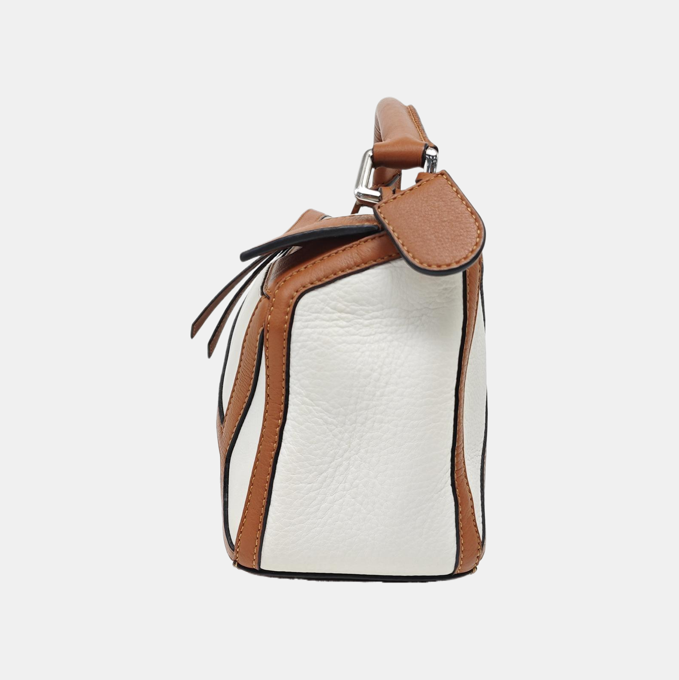 Puzzle Small Calfskin White