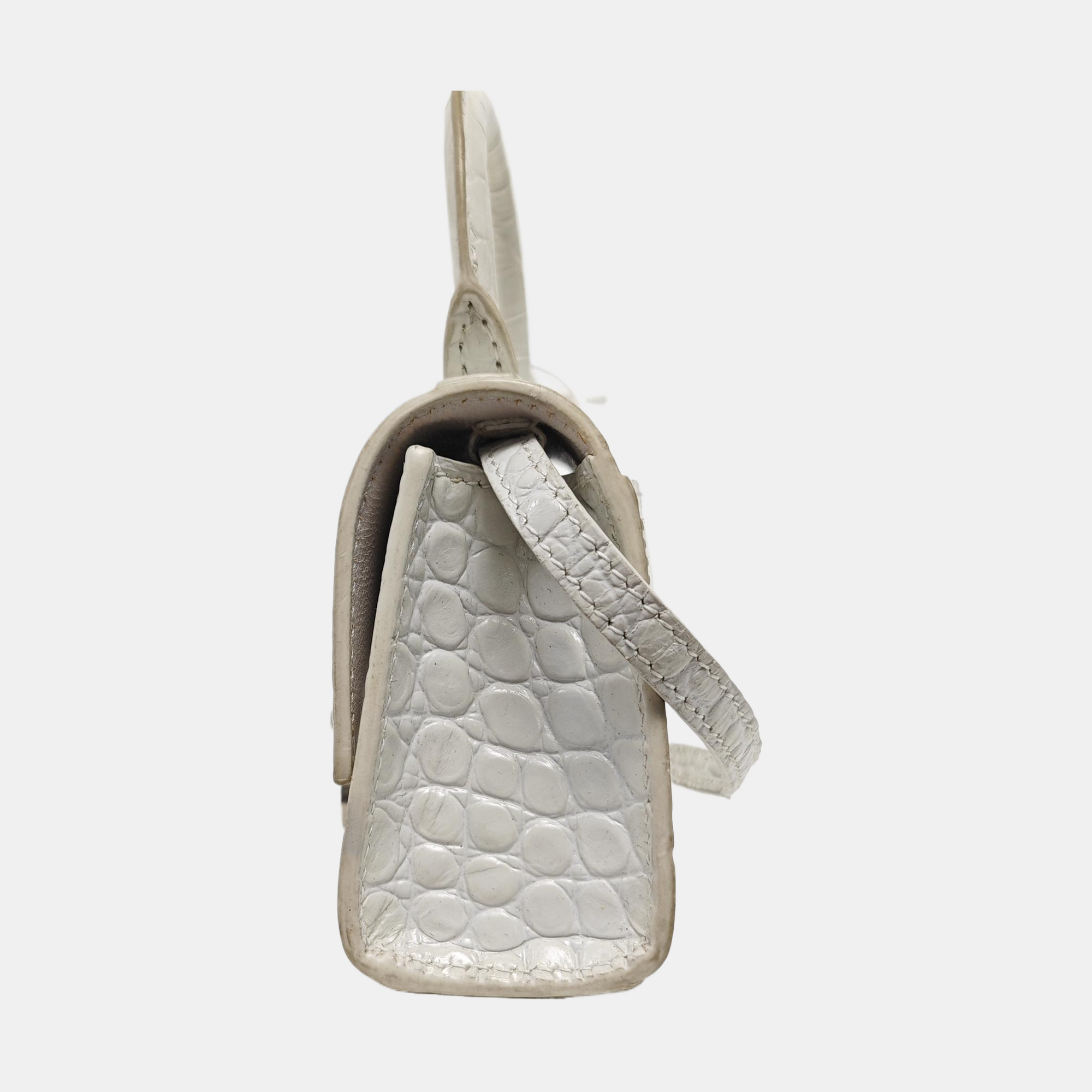 Hourglass Mini Calfskin White