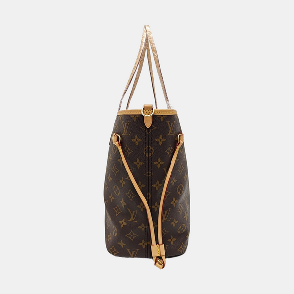 NEVERFULL MM Monogram Coated Canvas Brown