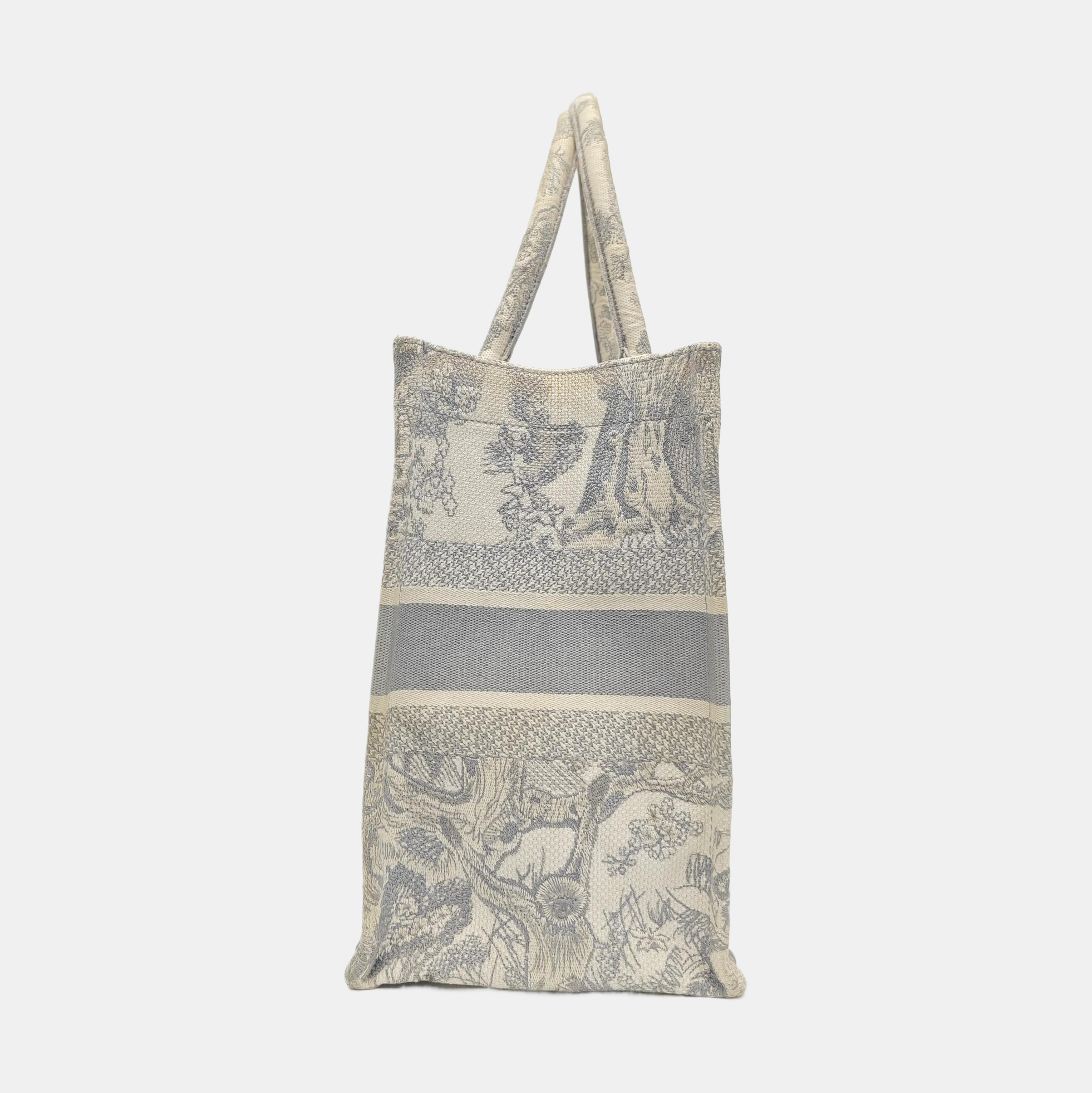Book Tote Medium Fabric Gray