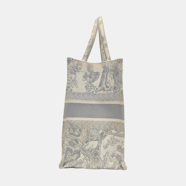 Book Tote Medium Fabric Gray