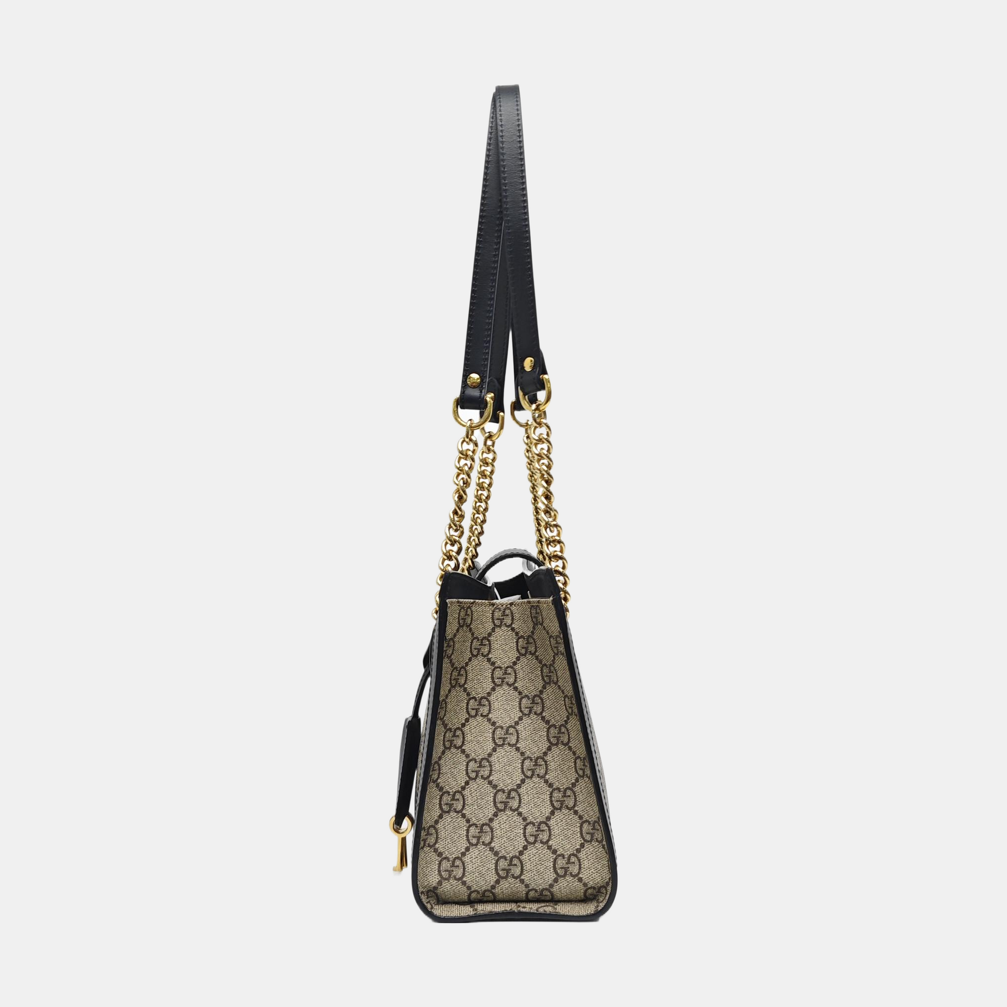 Padlock Small Monogram Coated Canvas Beige