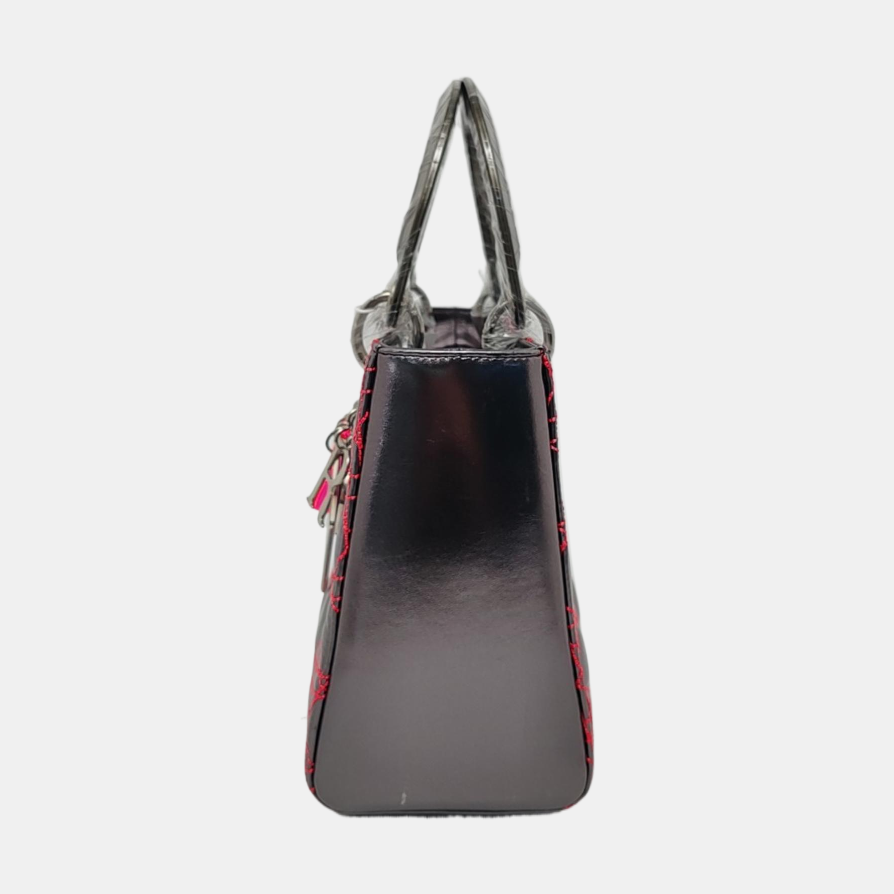 Lady Dior Medium Cannage Lambskin Gray