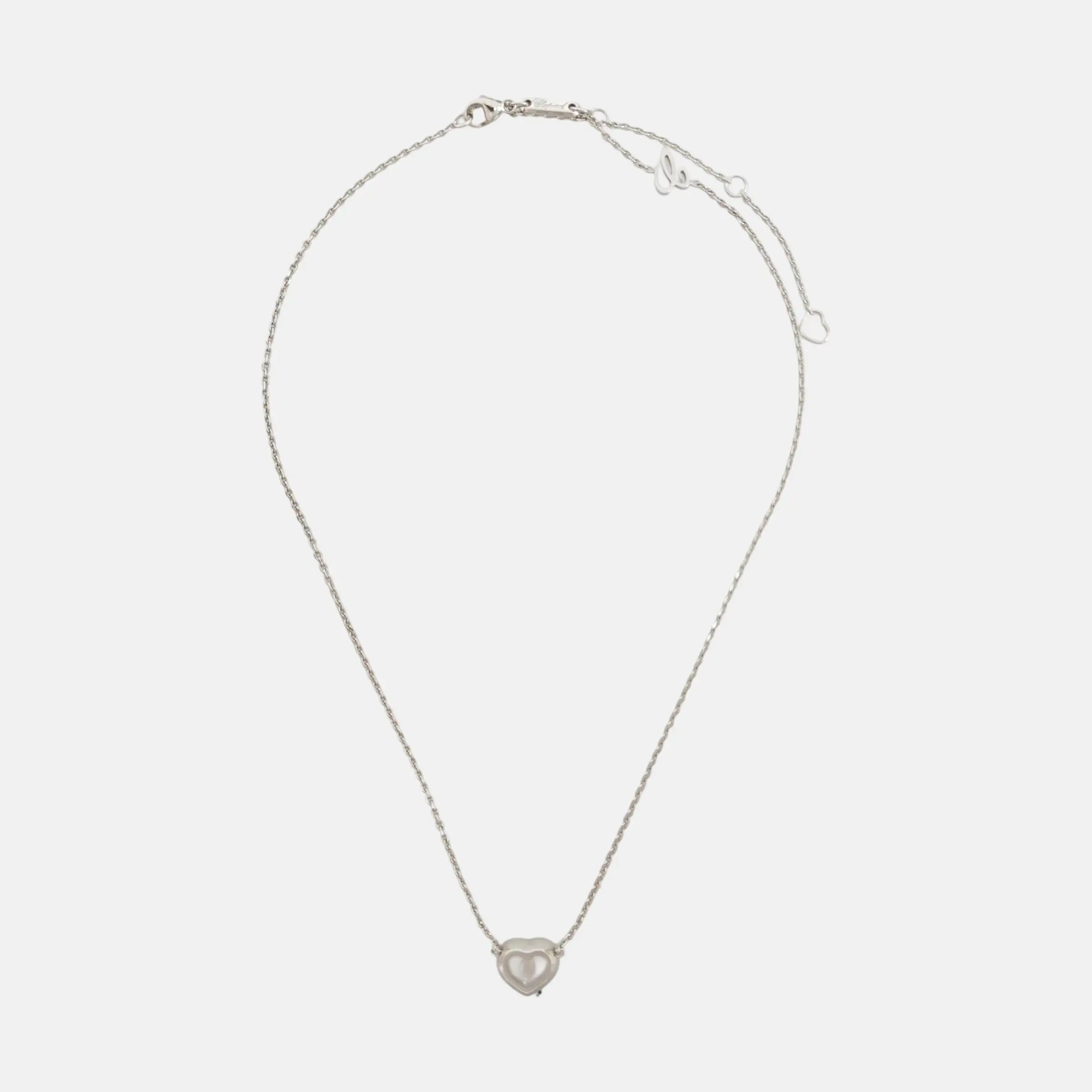 HAPPY DIAMONDS 18k White Gold Silver Necklace