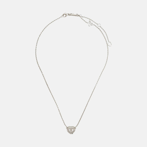 HAPPY DIAMONDS 18k White Gold Silver Necklace