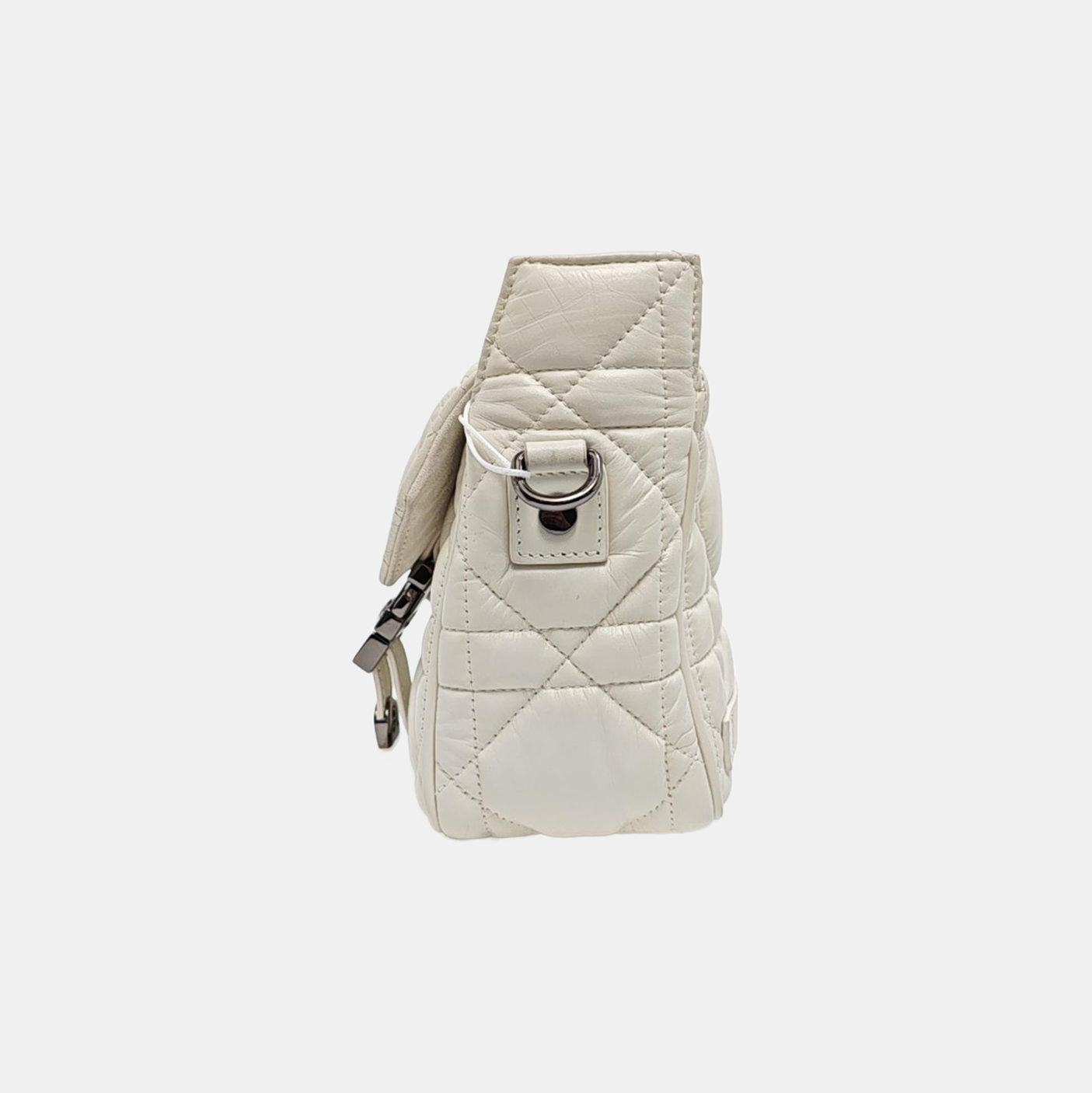 Authenticated pre-owned  Diorcamp Small Cannage Calfskin White - Shoulder Bag at Looply
