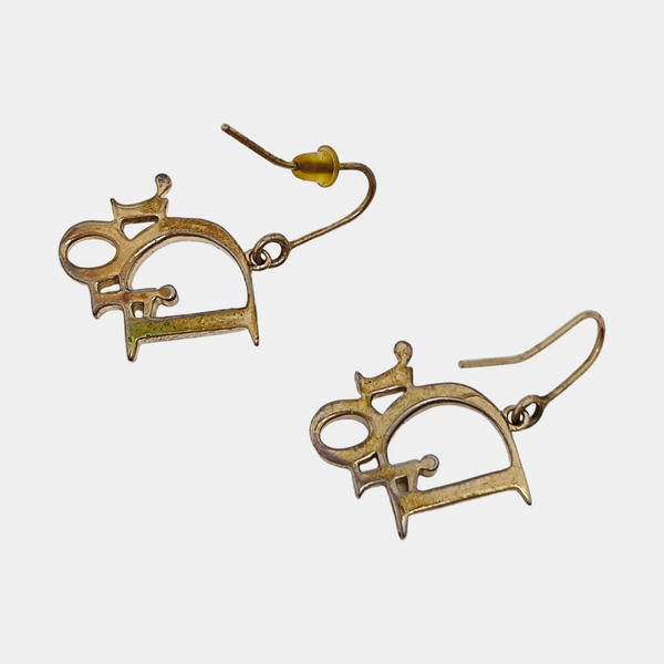 Metal Gold Stud Earrings