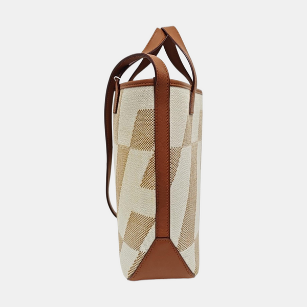 Cabas H En Biais 25 Canvas White