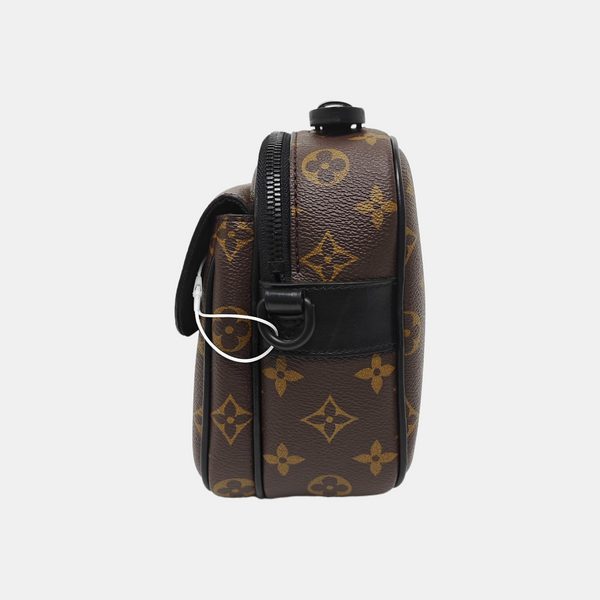 S LOCK Monogram Coated Canvas Brown