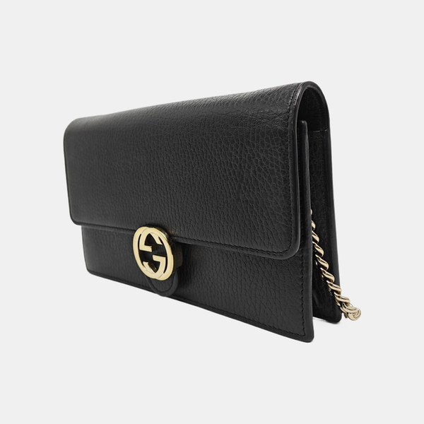 Interlocking G Small Calfskin Black