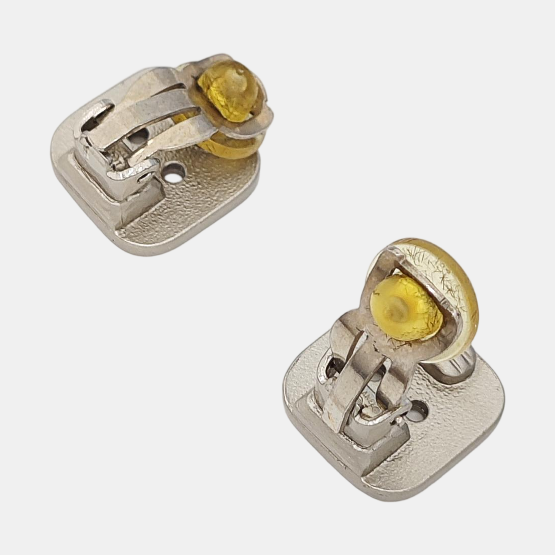 Metal Silver Clip On Earrings