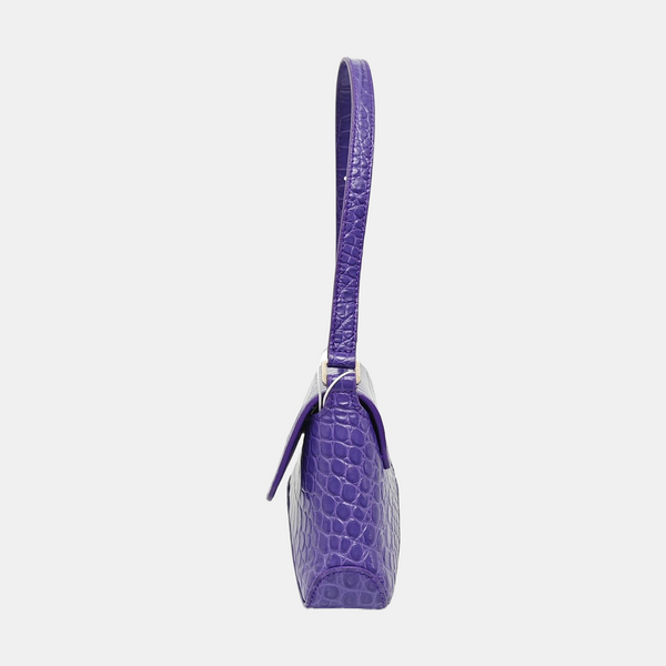 Authenticated pre-owned  Hourglass Calfskin Purple - Shoulder Bag at Looply