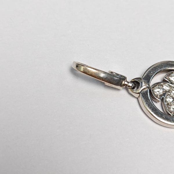 18k White Gold Silver Pendant