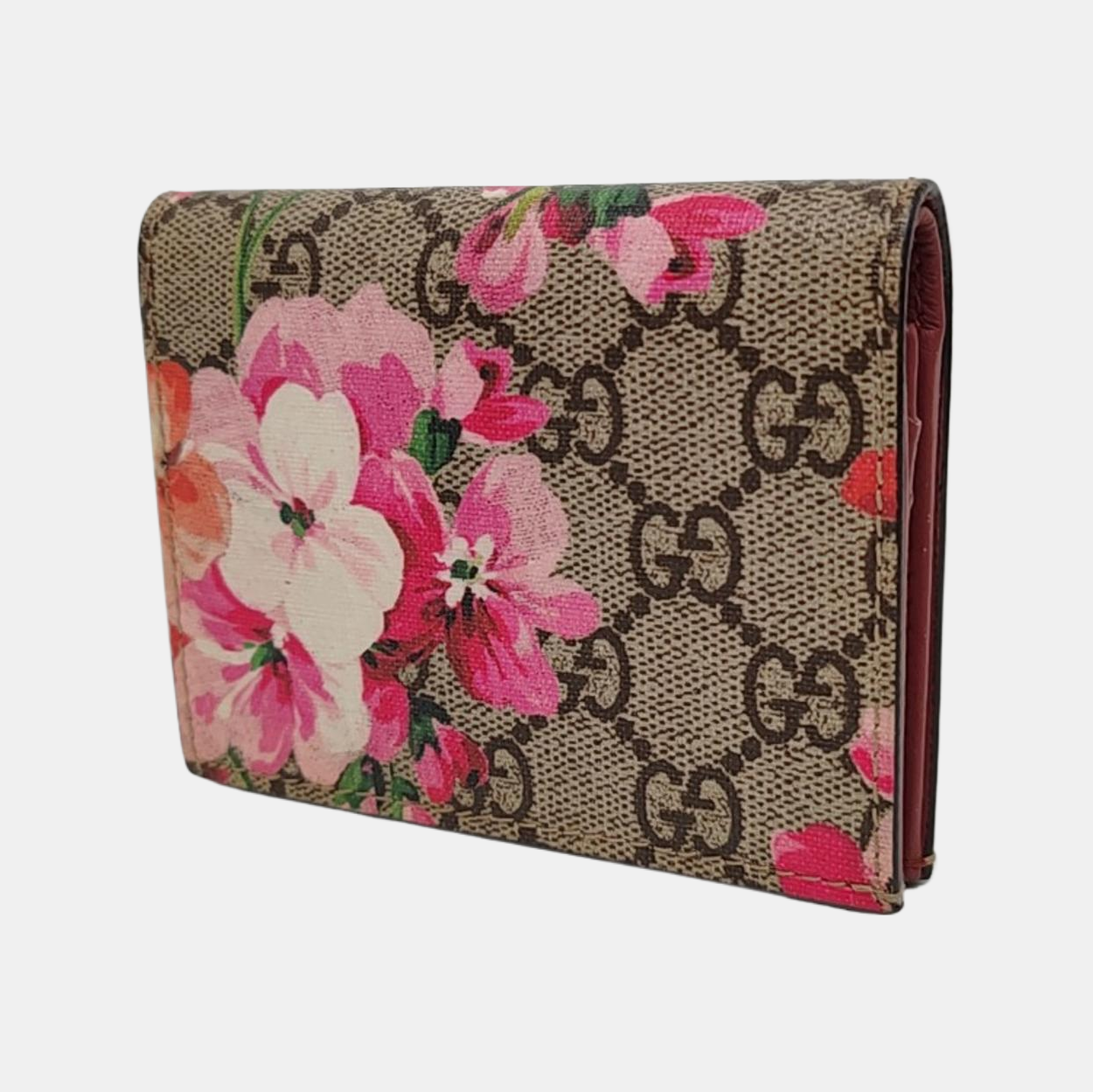 GG Blooms Monogram Coated Canvas Beige Wallet