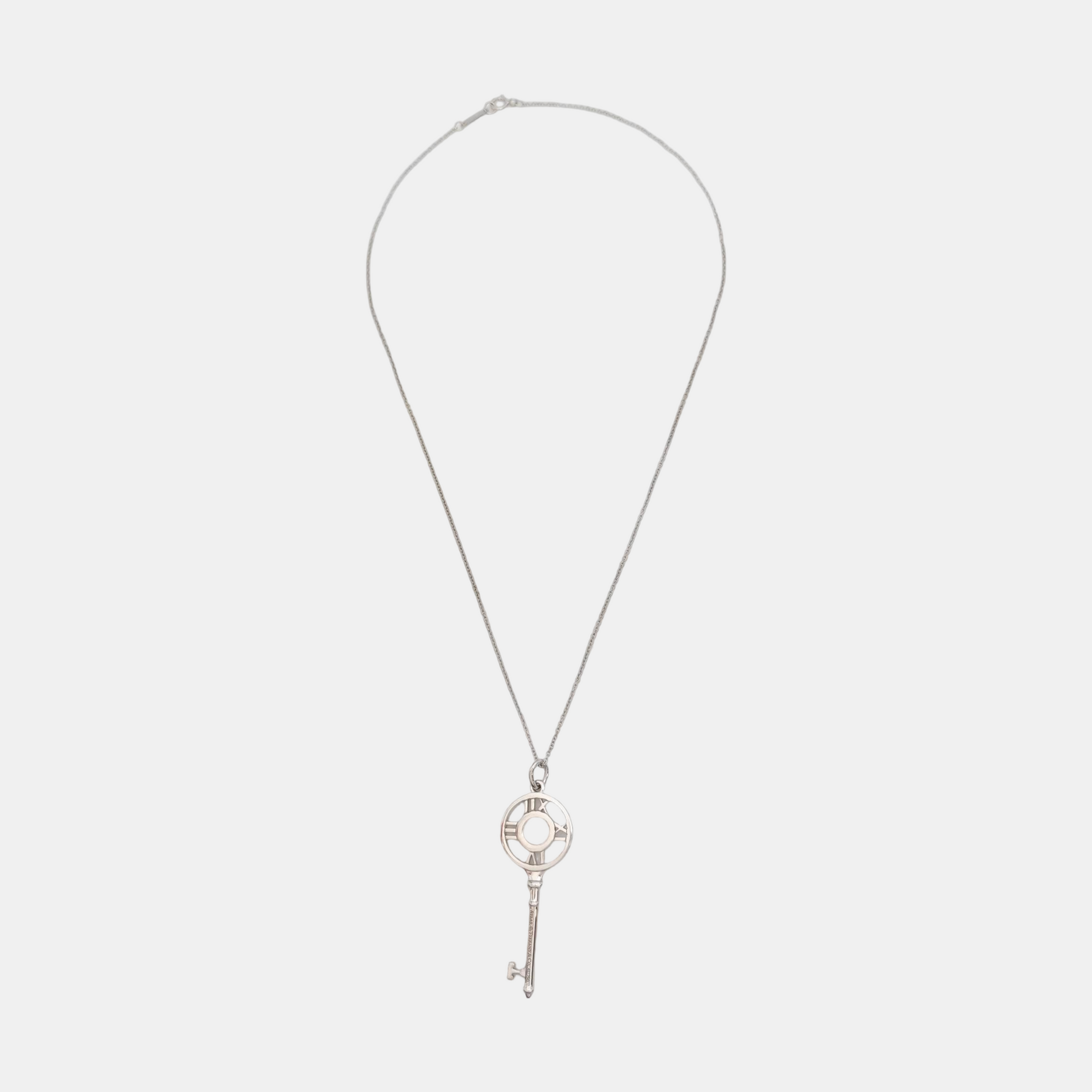 Tiffany Keys 18k White Gold Silver Necklace