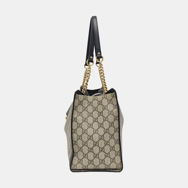 Padlock Medium Monogram Coated Canvas Beige