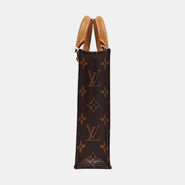 SAC PLAT Mini Monogram Coated Canvas Brown