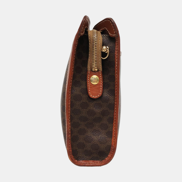 MACADAM CLUTCHES Coated Canvas Brown