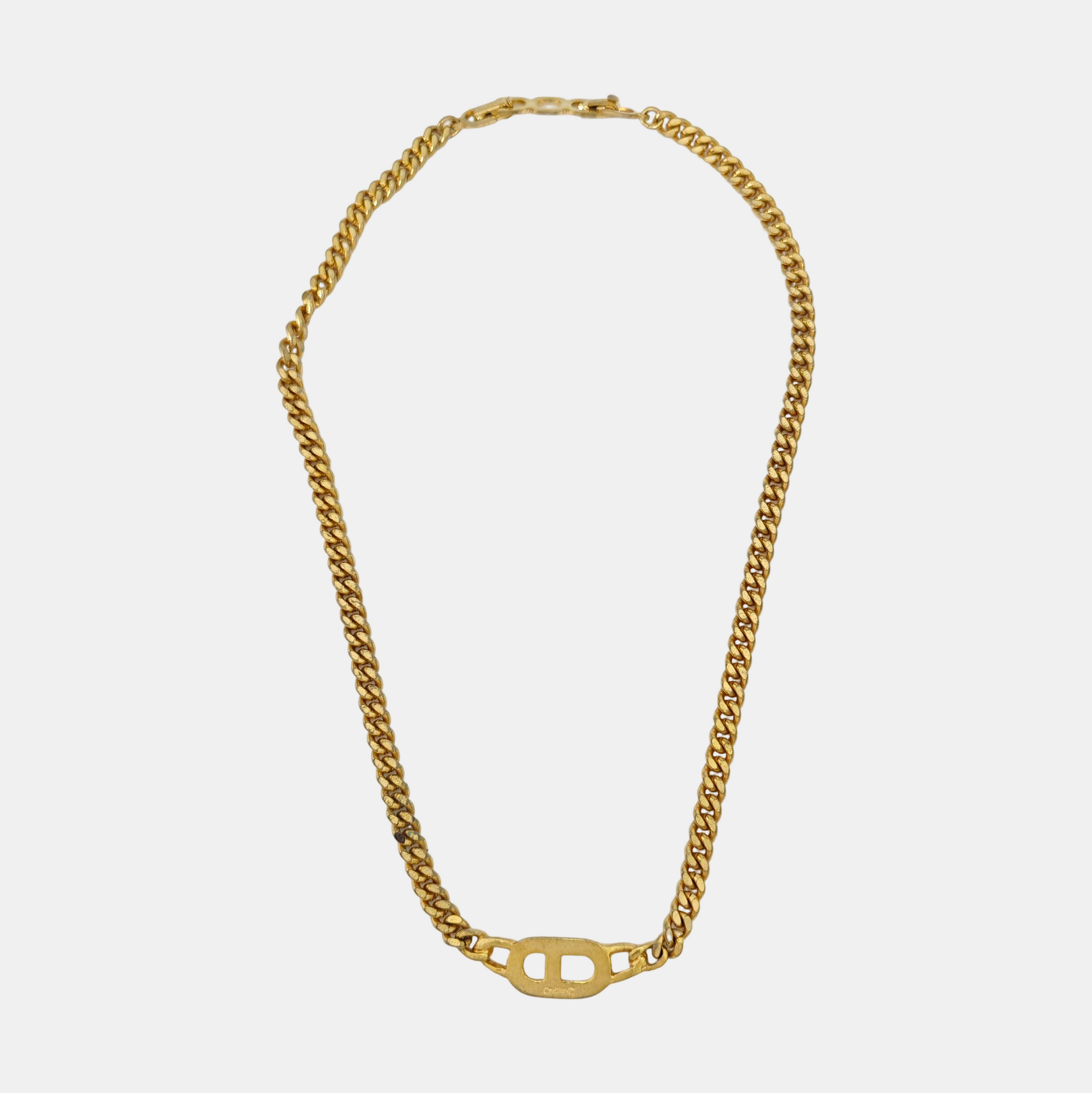 CD Navy Metal Gold Necklace