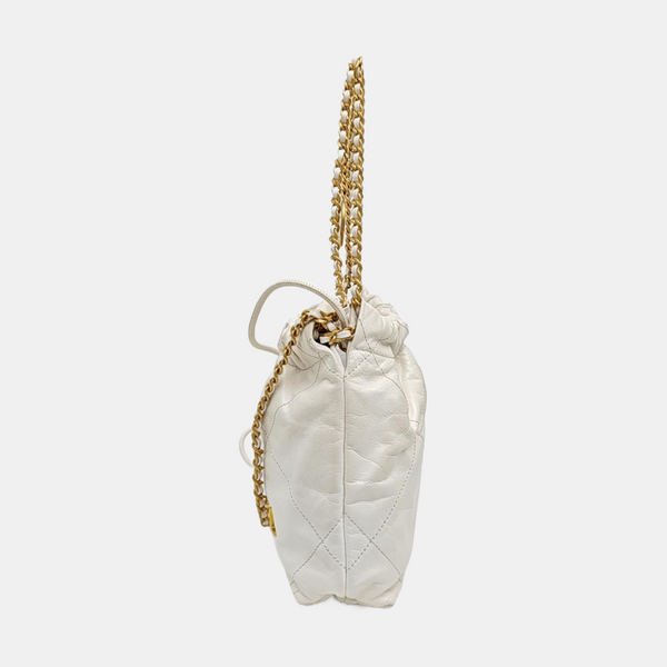 CHANEL 22 Mini Quilted Calfskin White