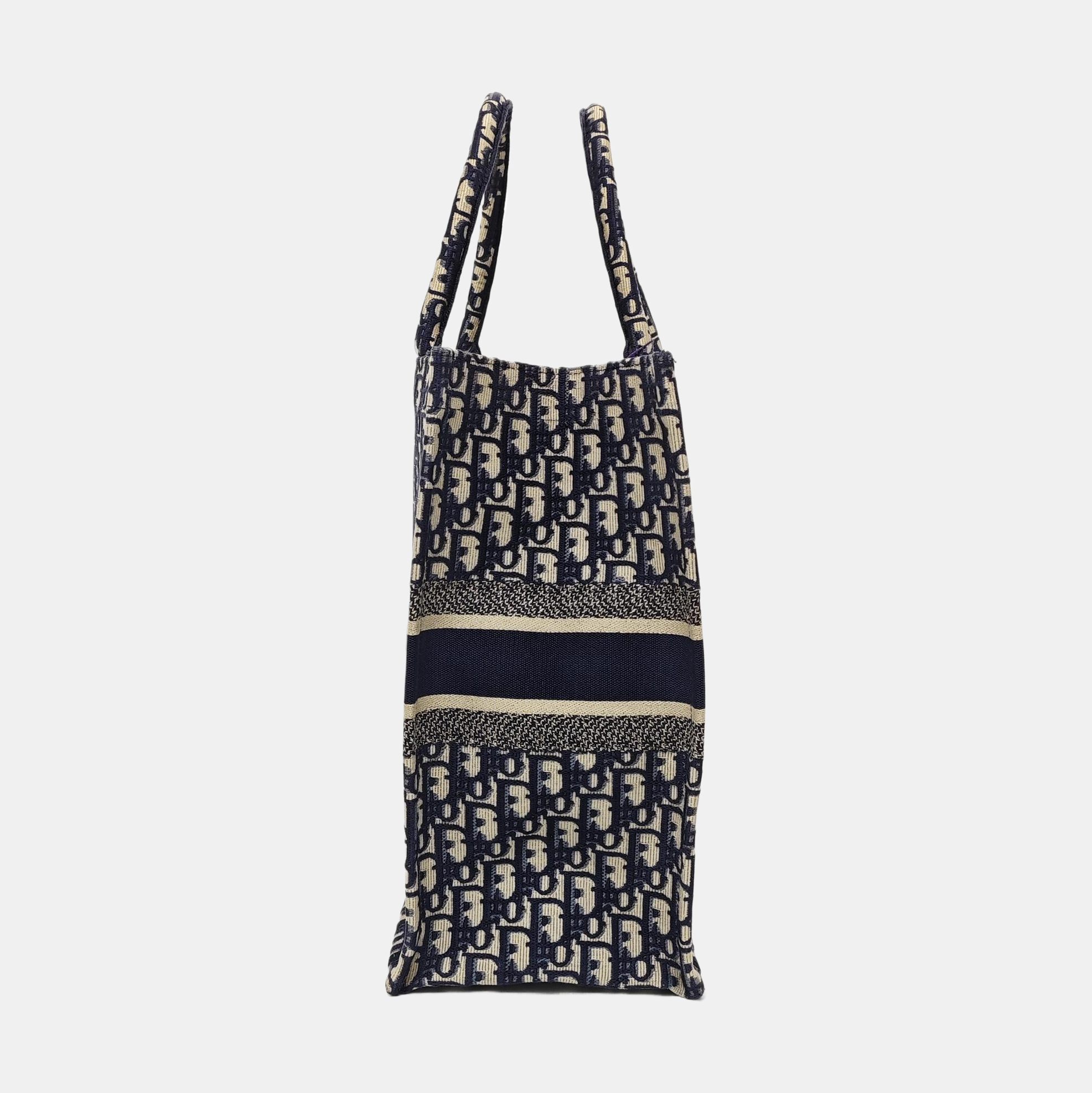 Book Tote Large Oblique Canvas Blue