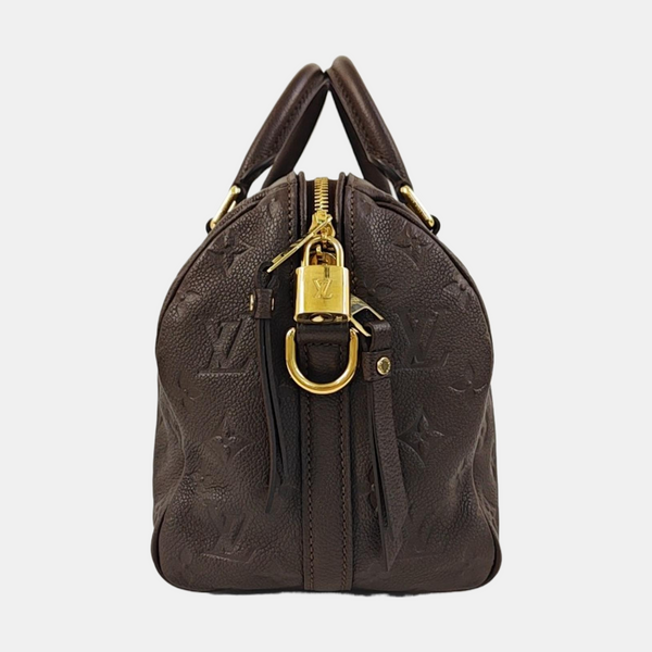 SPEEDY 25 Monogram Calfskin Brown