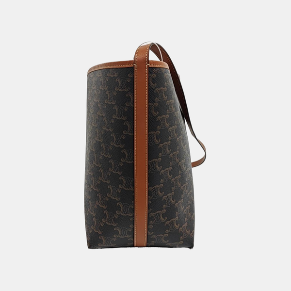 Coated Canvas Shoulder Bag Brown