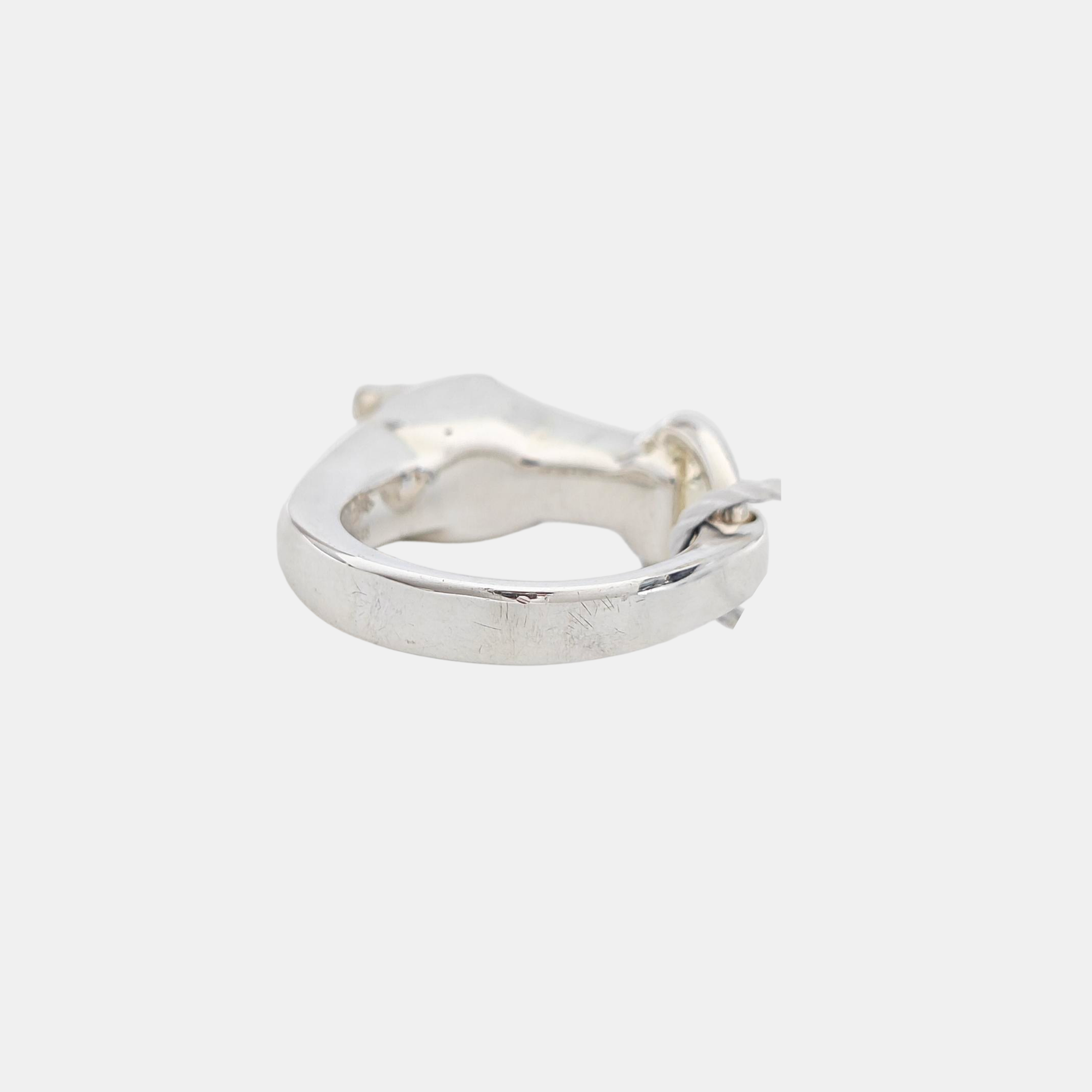 Galop Hermes 925 Sterling Silver Ring EU 55